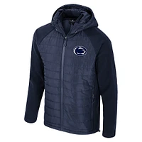 Men's Colosseum  Navy Penn State Nittany Lions Block The Sun Full-Zip Hoodie Jacket