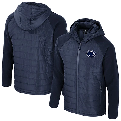 Veste à capuche entièrement zippée pour homme Colosseum Navy Penn State Nittany Lions Block The Sun