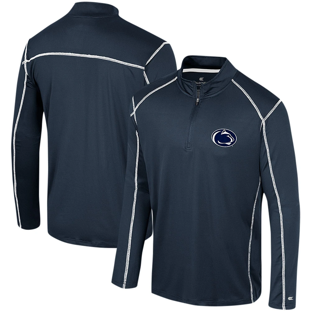 Men's Colosseum Navy Penn State Nittany Lions Cameron Quarter-Zip Windshirt