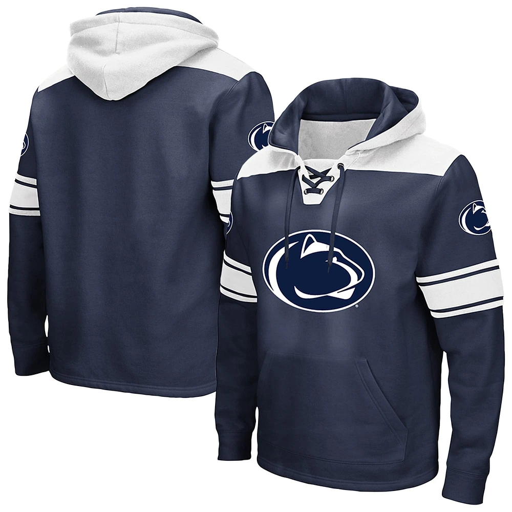 Men's Colosseum Navy Penn State Nittany Lions Lace-Up 2.0 Pullover Hoodie