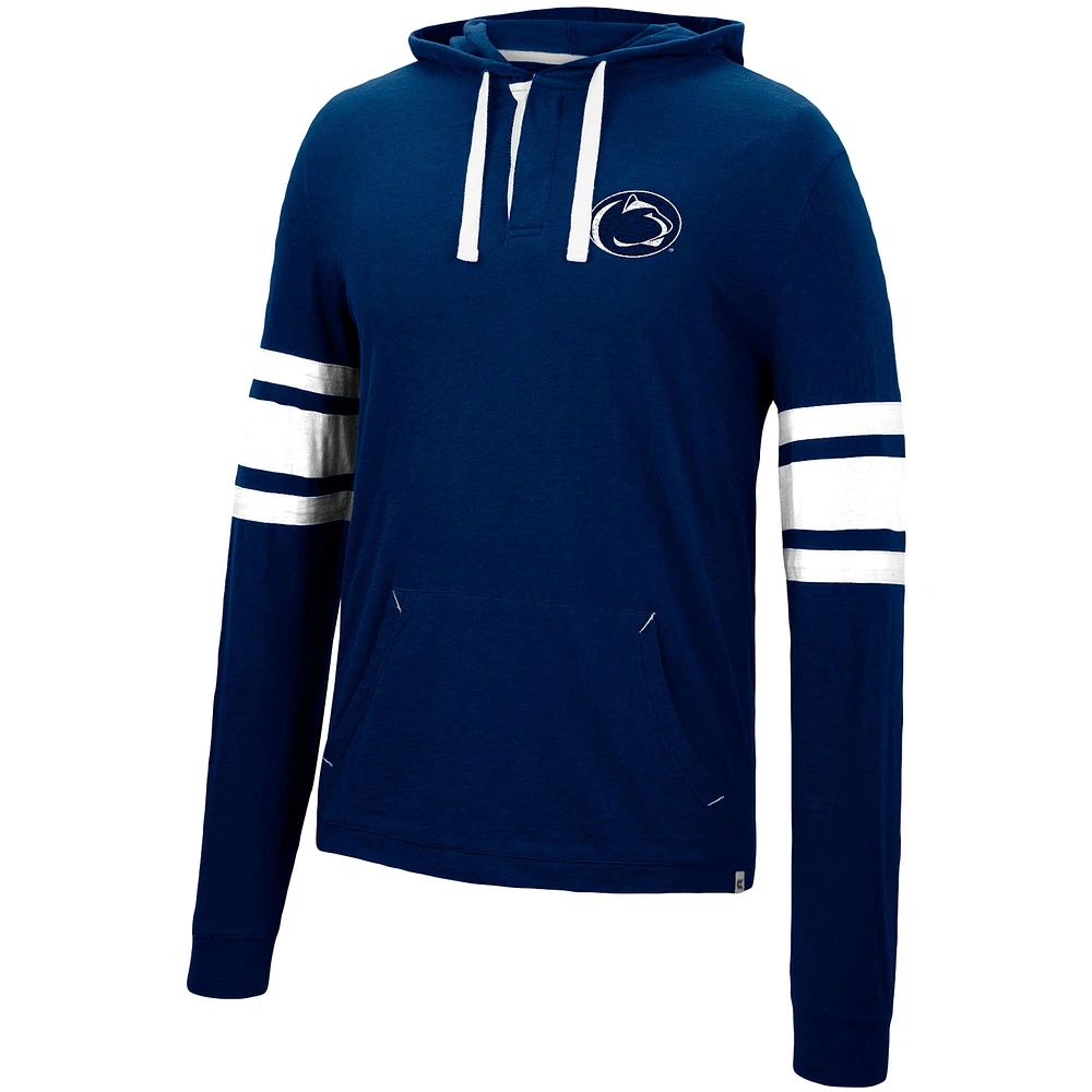 Men's Colosseum Navy Penn State Nittany Lions Lebowski Hoodie Long Sleeve T-Shirt