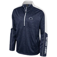 Veste à demi-zip pour hommes Colosseum Navy Penn State Nittany Lions Marled