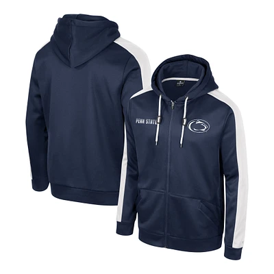 Sweat à capuche entièrement zippé Colosseum Navy Penn State Nittany Lions Reese pour hommes