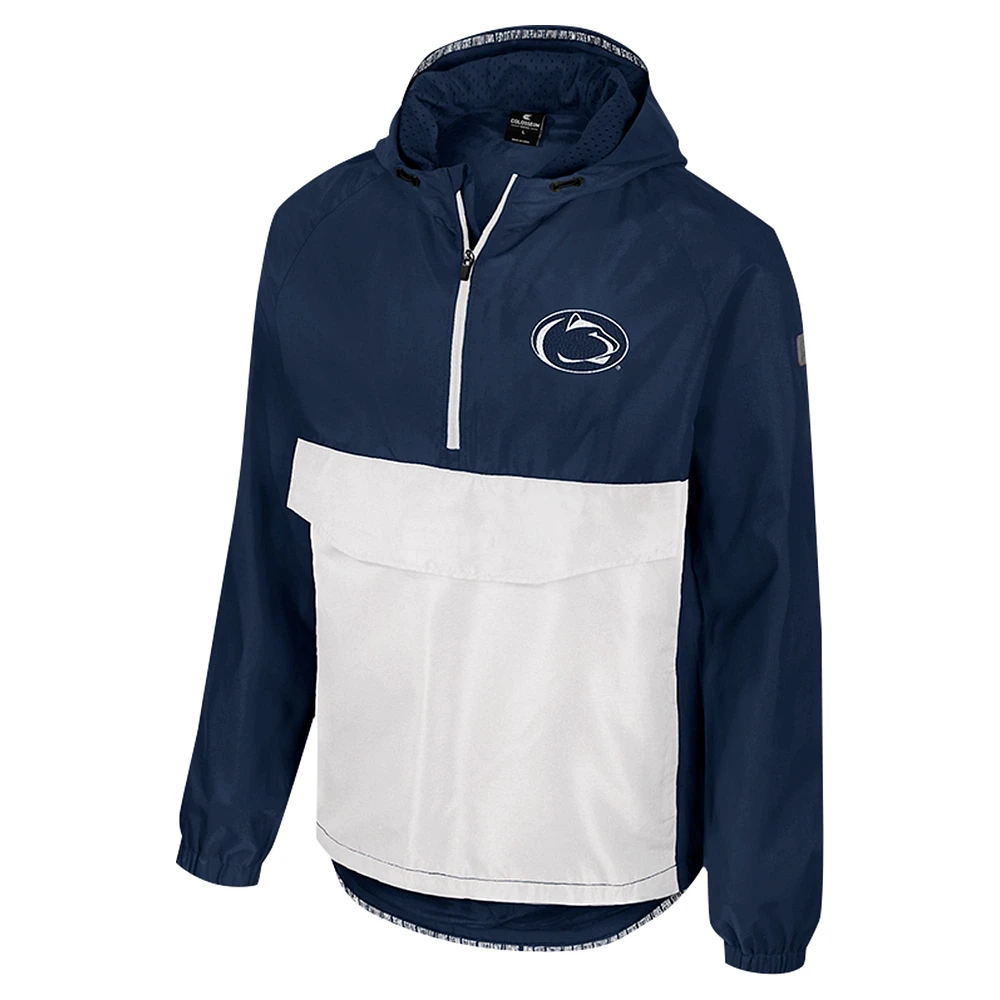 Men's Colosseum  Navy Penn State Nittany Lions Reloaded Anorak Half-Zip Jacket