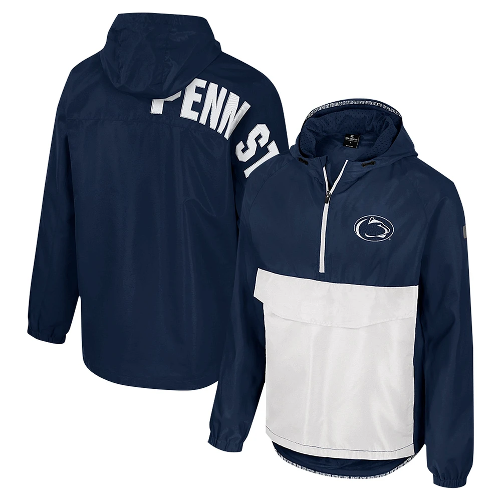 Men's Colosseum  Navy Penn State Nittany Lions Reloaded Anorak Half-Zip Jacket