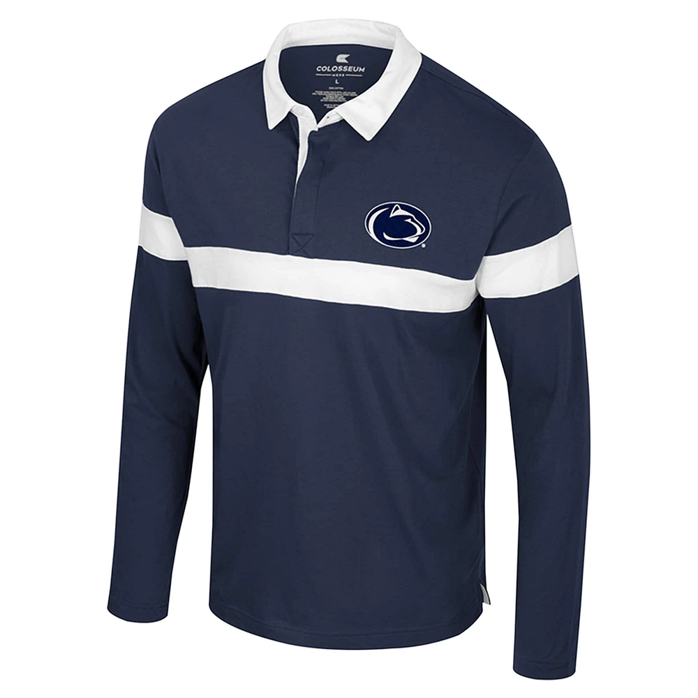 Men's Colosseum  Navy Penn State Nittany Lions Too Cool For School Long Sleeve Polo