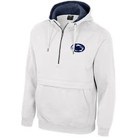 Sweat à capuche demi-zip Colosseum White Penn State Nittany Lions pour hommes