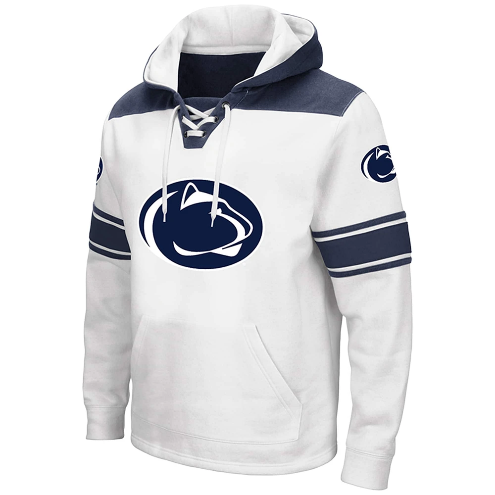 Men's Colosseum White Penn State Nittany Lions Lace-Up 2.0 Pullover Hoodie