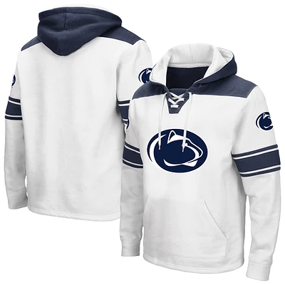 Men's Colosseum White Penn State Nittany Lions Lace-Up 2.0 Pullover Hoodie