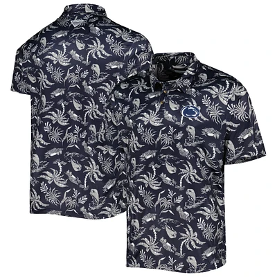 Polo pour homme Columbia Navy Penn State Nittany Lions Super Terminal Tackle Omni-Shade