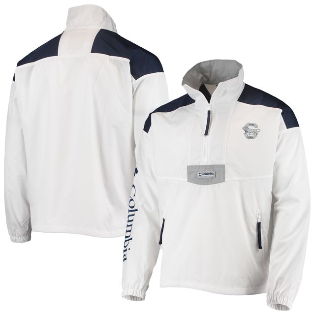 Columbia White Penn State Nittany Lions Santa Ana Anorak Quarter-Zip Veste pour homme