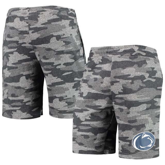 Concepts Sport Charcoal/Gris Penn State Nittany Lions Camo Backup Terry Jam Short de détente pour homme