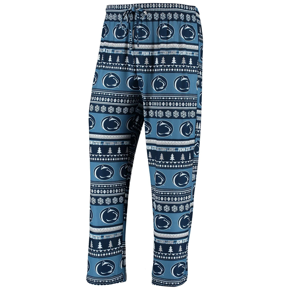 Concepts Sport Navy Penn State Nittany Lions Ugly Sweater Knit Haut à manches longues et ensemble pantalon