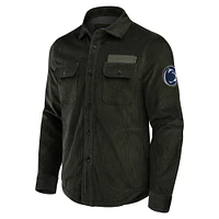 Men's Darius Rucker Collection by Fanatics Olive Penn State Nittany Lions Corduroy Full-Button Shacket