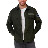 Men's Darius Rucker Collection by Fanatics Olive Penn State Nittany Lions Corduroy Full-Button Shacket