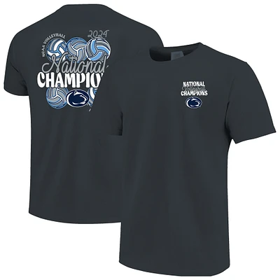 T-shirt en denim pour homme Penn State Nittany Lions 2024 NCAA Women's Volleyball National Champions Stacked Comfort Colors