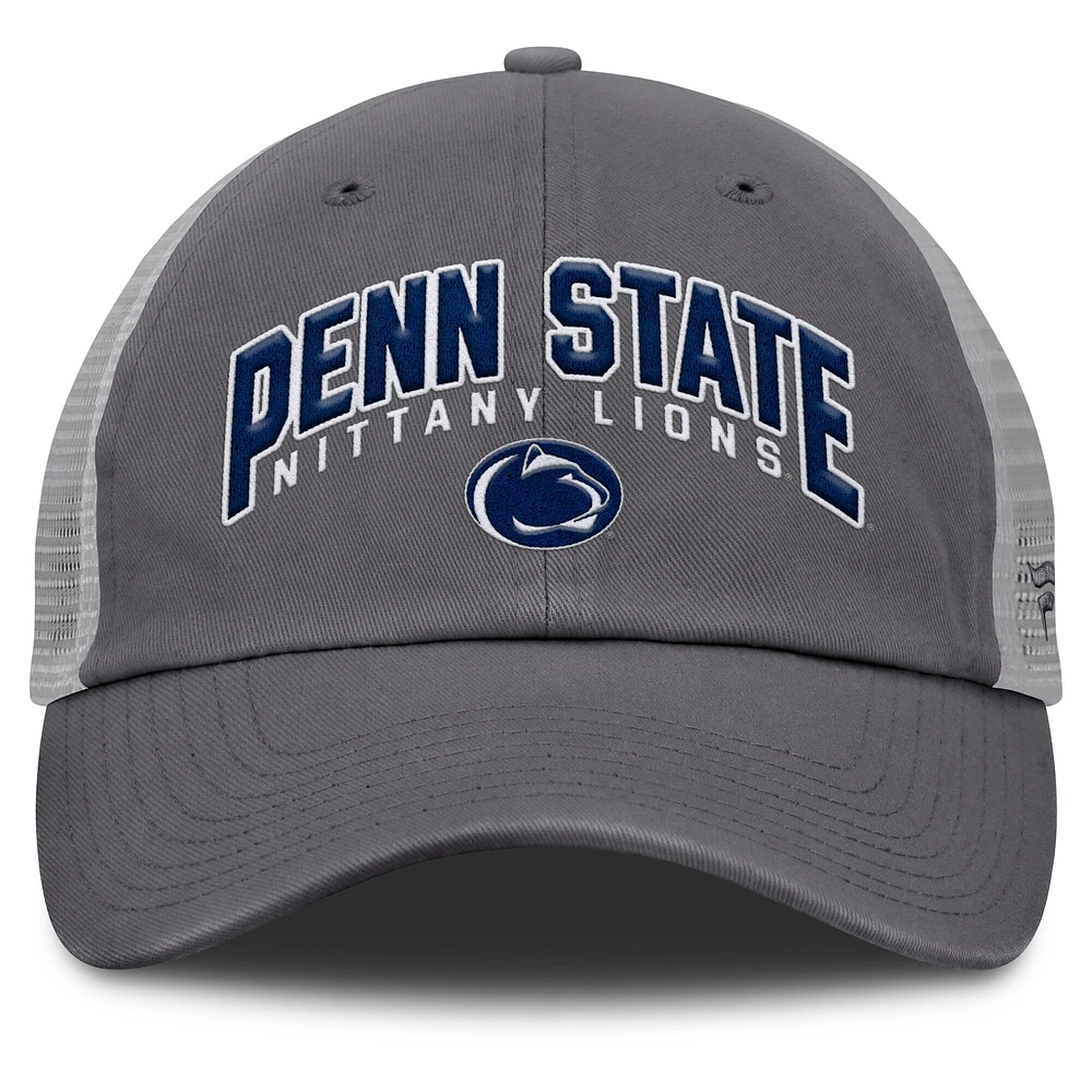 Casquette ajustable Ionic Trucker pour homme de la marque Fanatics, charbon de bois, Penn State Nittany Lions