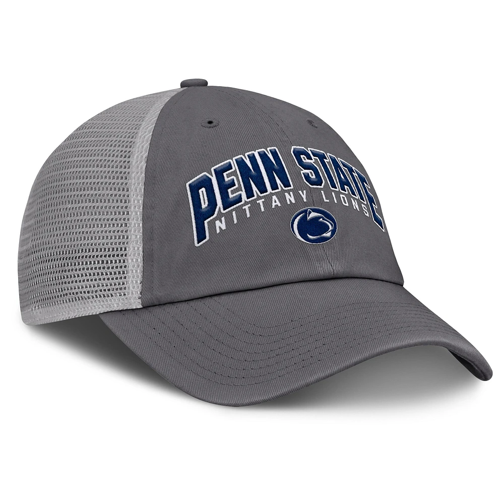 Casquette ajustable Ionic Trucker pour homme de la marque Fanatics, charbon de bois, Penn State Nittany Lions