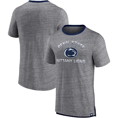 T-shirt de record personnel Fanatics pour hommes, gris chiné, Penn State Nittany Lions