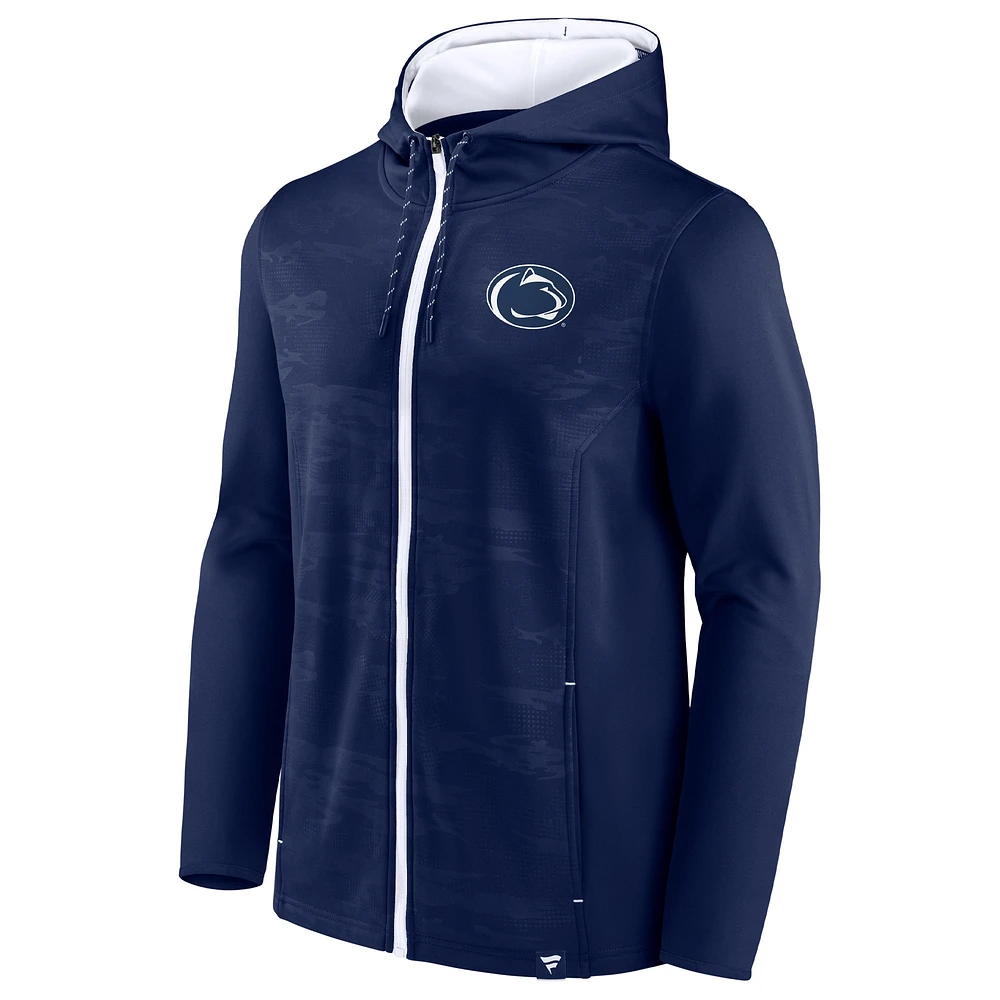 Sweat à capuche entièrement zippé pour hommes Fanatics Navy Penn State Nittany Lions Ball Carrier