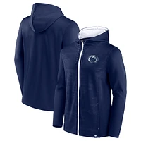 Sweat à capuche entièrement zippé pour hommes Fanatics Navy Penn State Nittany Lions Ball Carrier