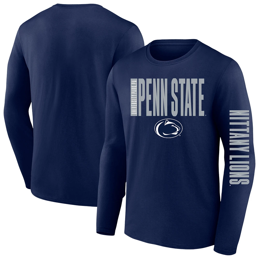 T-shirt à manches longues Fanatics Navy Penn State Nittany Lions Vision pour homme