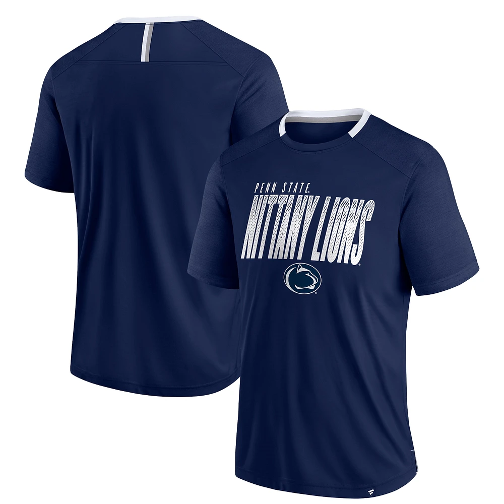 Men's Fanatics Navy Penn State Nittany Lions Defender Fade Slant T-Shirt