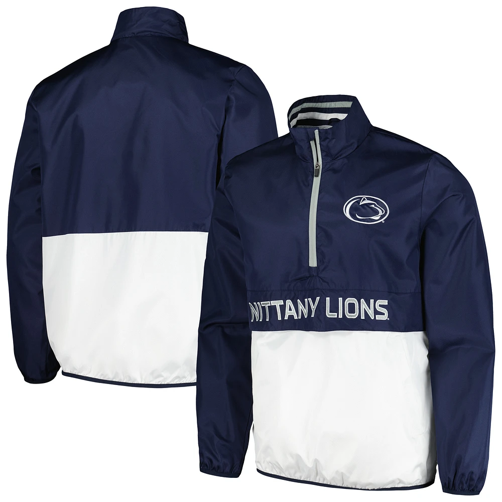 Men's G-III Sports by Carl Banks Navy Penn State Nittany Lions Cornerman Half-Zip Top