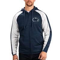 Sweat à capuche pour homme G-III Sports by Carl Banks Navy Penn State Nittany Lions Neutral Zone Raglan Full-Zip Track Jacket