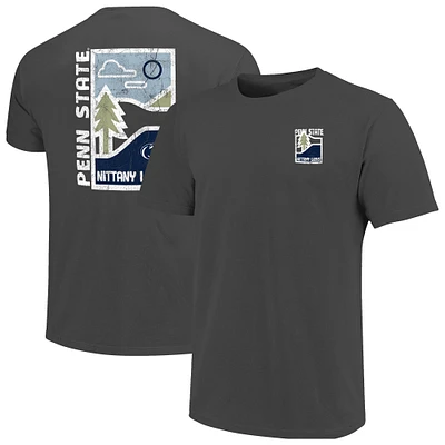 T-shirt graphite pour homme Penn State Nittany Lions Comfort Colors Minimal Vista Distressed Graphics