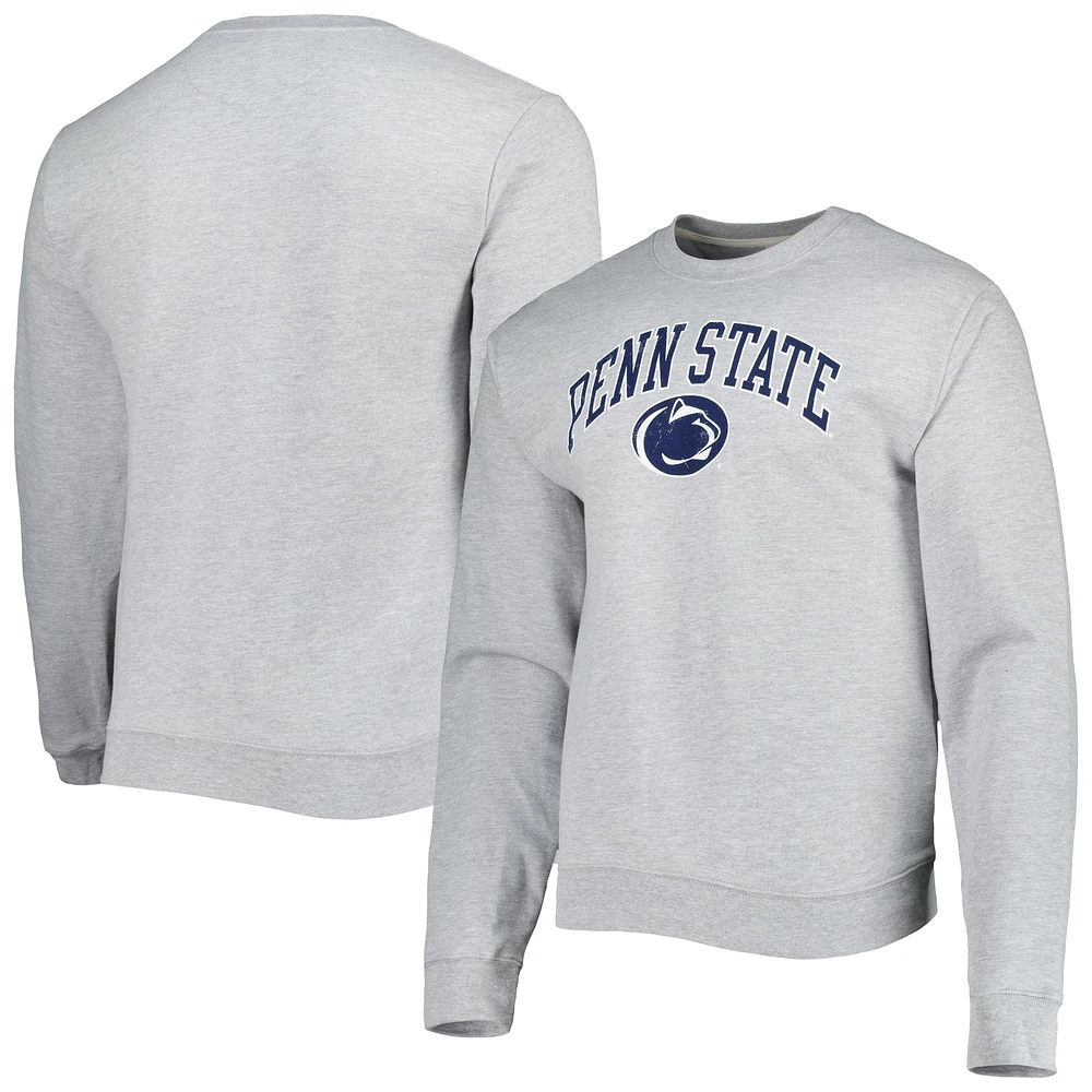 Vêtements collégiaux de la ligue pour hommes gris chiné Penn State Nittany Lions 1965 Arch Essential Sweatshirt épais