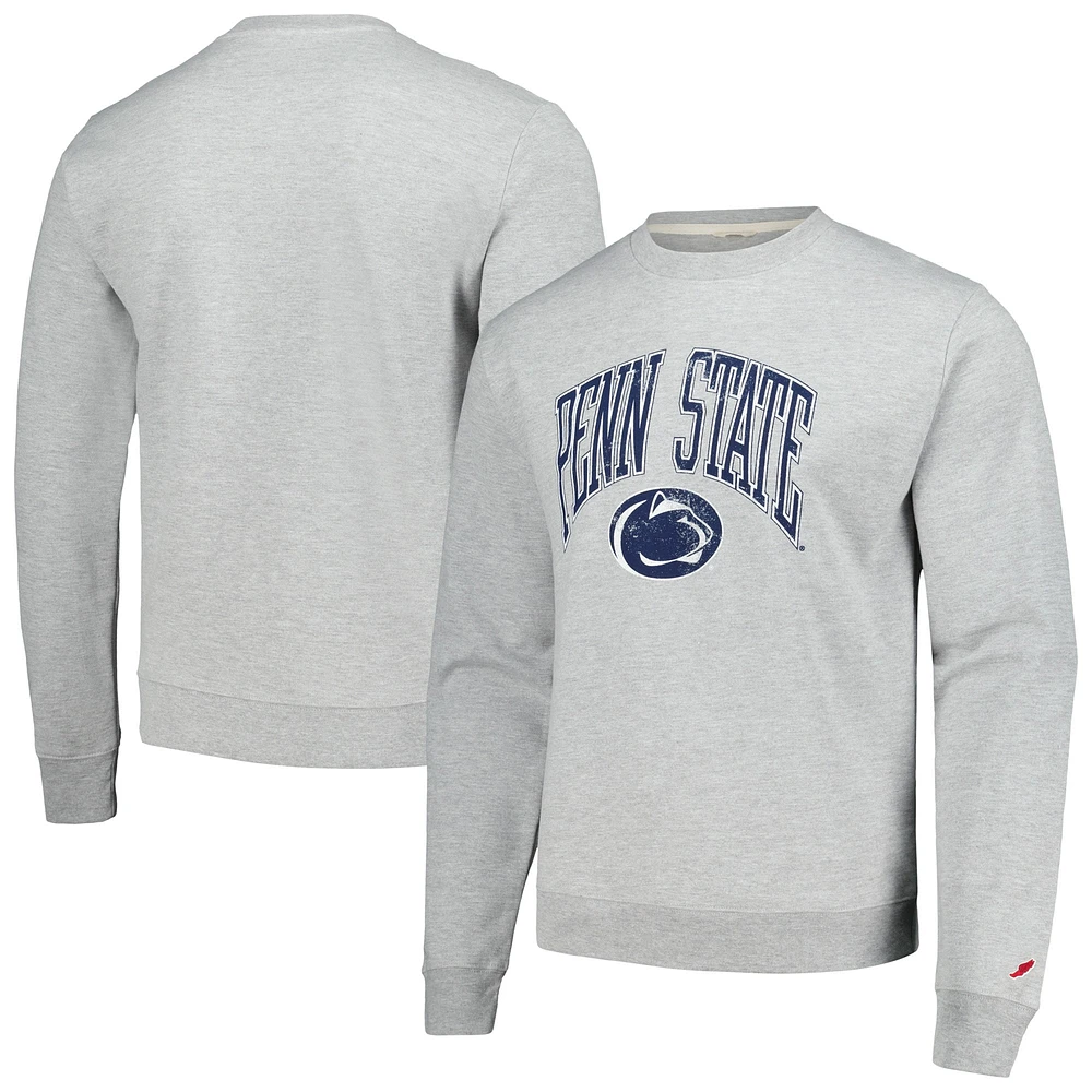 Men's League Collegiate Wear Heather Gray Penn State Nittany Lions Tall Arch Essential Pullover Sweatshirt