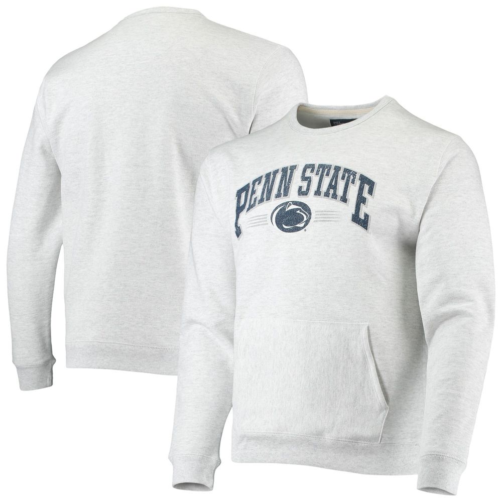 Men's League Collegiate Wear Heathered Gray Penn State Nittany Lions Upperclassman Pocket Pullover Sweatshirt