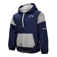 Sweat à capuche demi-zippé Mitchell & Ness bleu marine Penn State Nittany Lions Team 3.0 Anorak pour homme