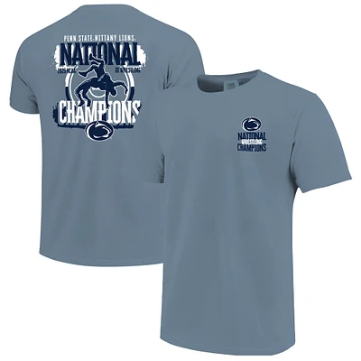 T-shirt bleu marine pour homme Penn State Nittany Lions, champions nationaux de lutte NCAA 2025, couleurs confort
