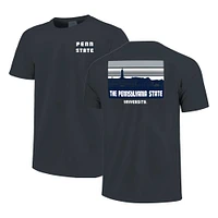 Men's Navy Penn State Nittany Lions Striped Campus Skyline T-Shirt