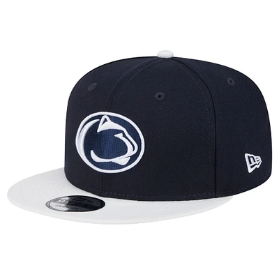 Casquette Snapback bicolore 9FIFTY Penn State Nittany Lions New Era pour homme bleu marine