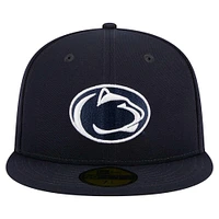 Casquette ajustée Penn State Nittany Lions 59FIFTY New Era bleu marine pour homme