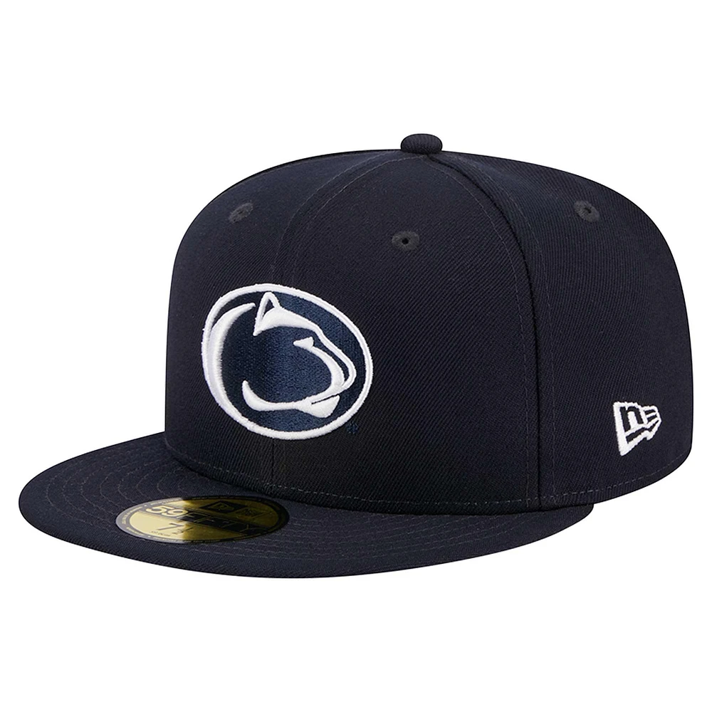 Casquette ajustée Penn State Nittany Lions 59FIFTY New Era bleu marine pour homme