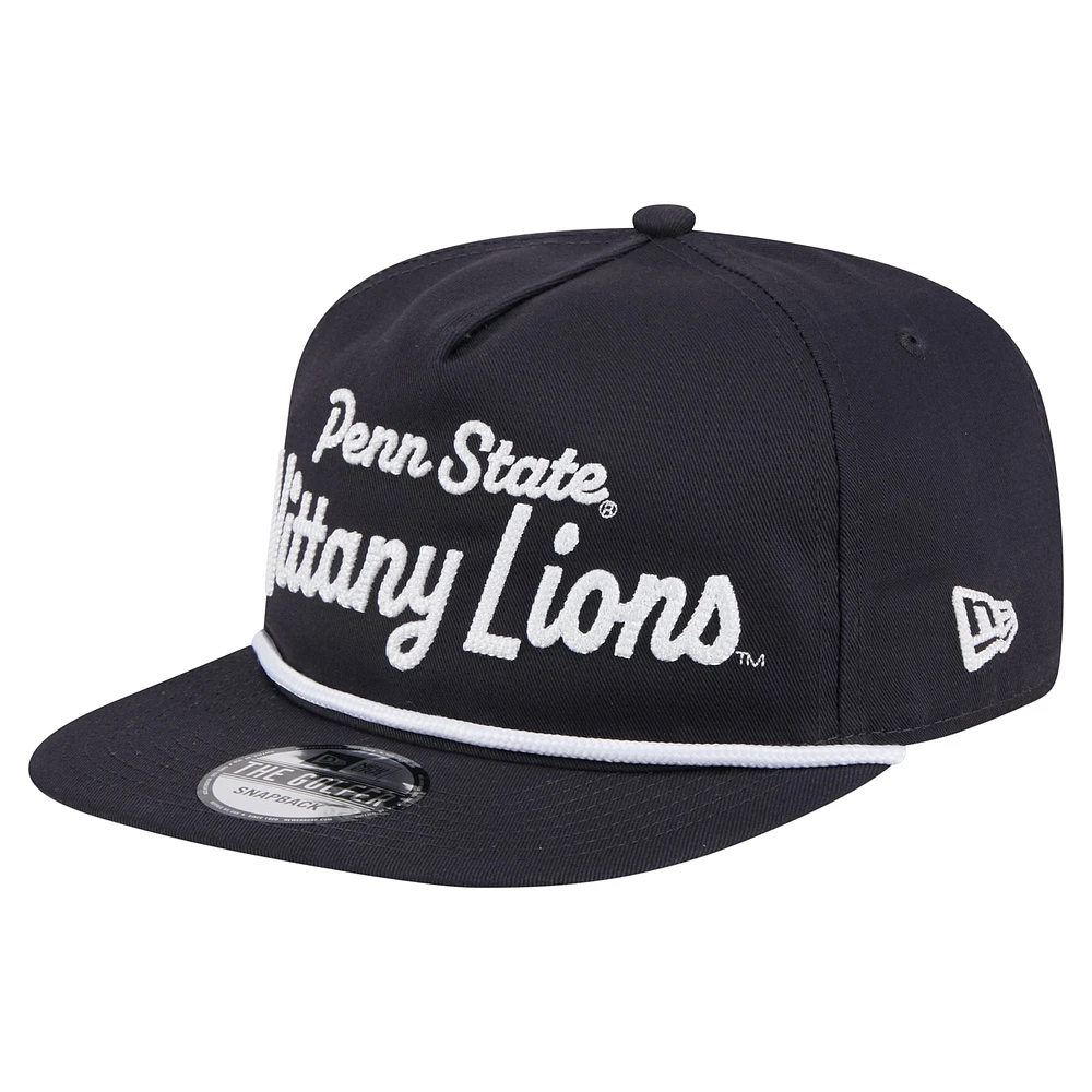 Casquette snapback de golfeur New Era bleu marine Penn State Nittany Lions Adventure Team Text pour homme