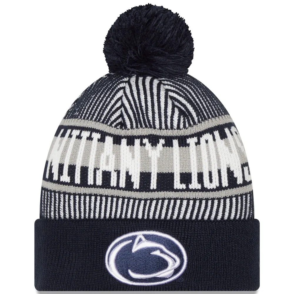 Lids Penn State Nittany Lions New Era Logo Striped Cuff Knit Hat