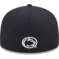 Men's New Era Navy Penn State Nittany Lions Script Original 59FIFTY Fitted Hat