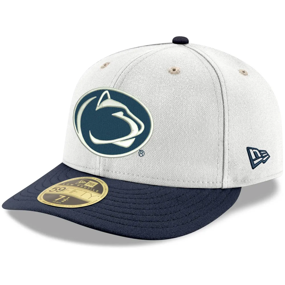 Men's New Era Penn State Nittany Lions Black & White 59FIFTY Fitted Hat