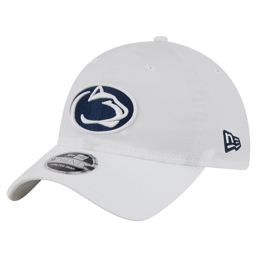 Casquette ajustable New Era blanche Penn State Nittany Lions Active Ripstop 9TWENTY pour homme