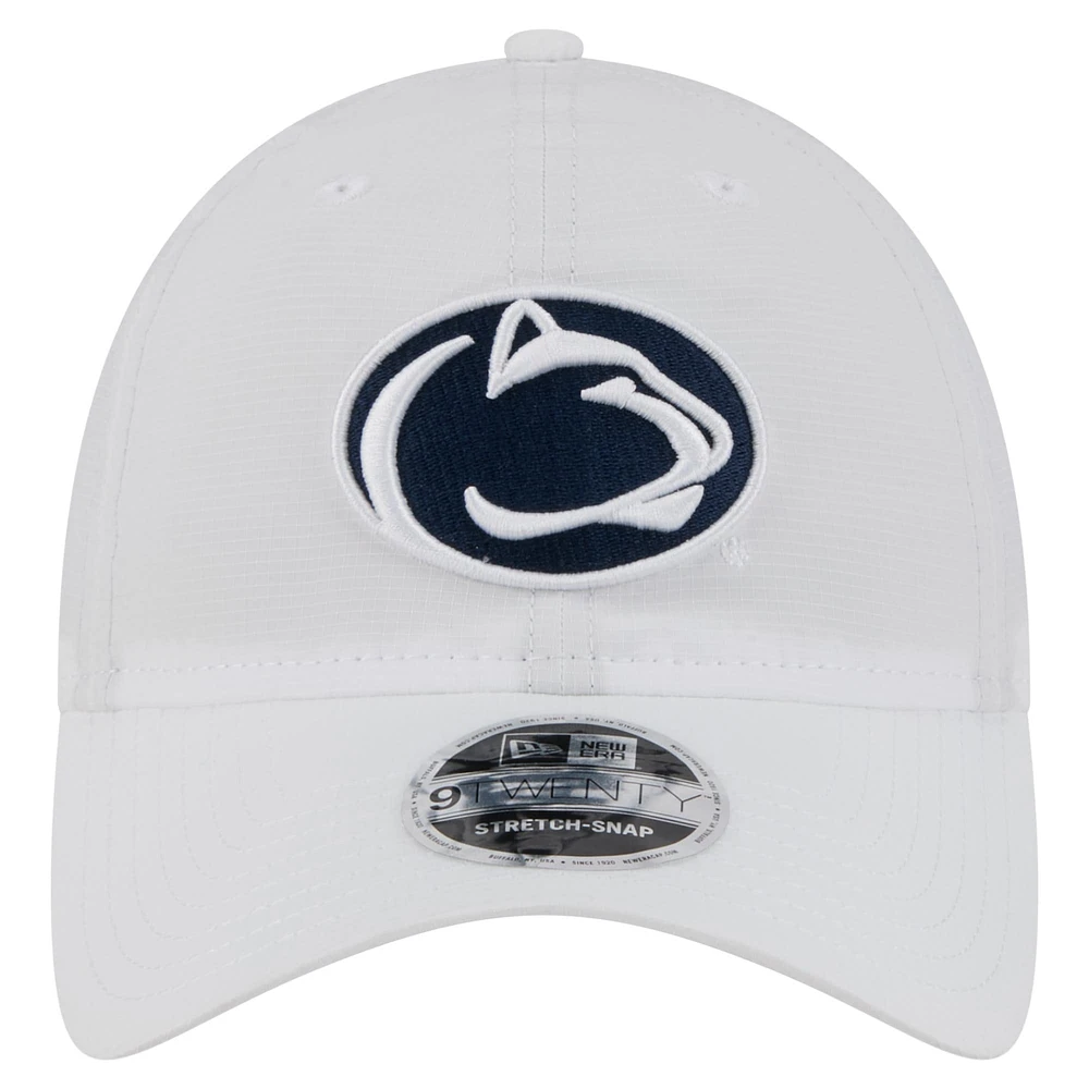 Casquette ajustable New Era blanche Penn State Nittany Lions Active Ripstop 9TWENTY pour homme