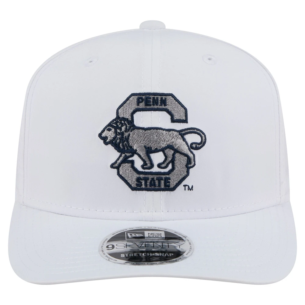 Casquette New Era blanche Penn State Nittany Lions Perform Vault 9SEVENTY extensible à boutons-pression pour homme