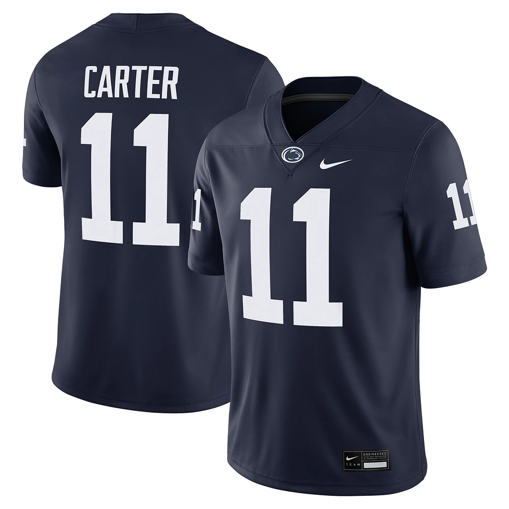 Maillot de football américain Nike Abdul Carter bleu marine Penn State Nittany Lions NIL pour homme