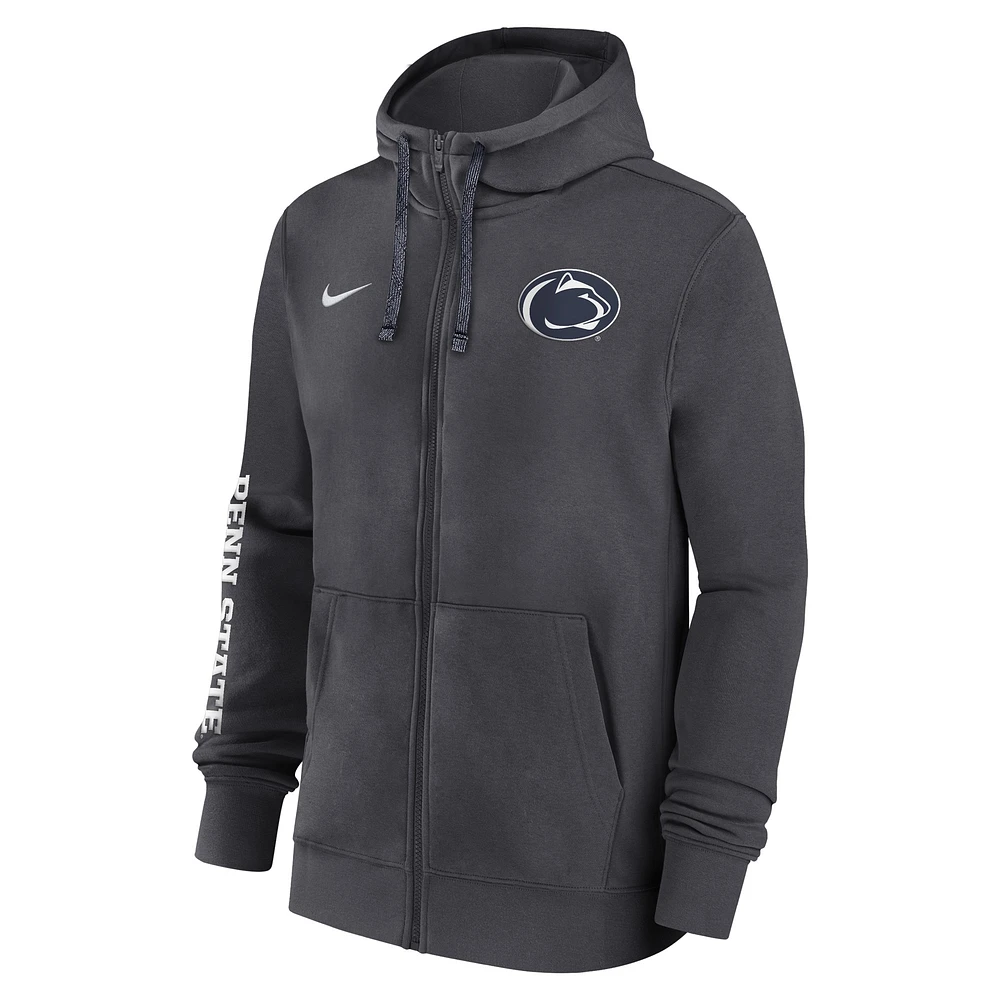 Men's Nike Anthracite Penn State Nittany Lions 2024 Sideline Full-Zip Hoodie