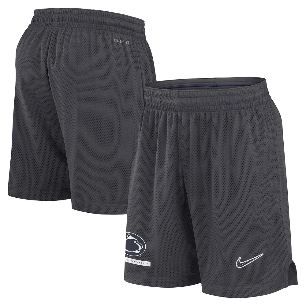 Men's Nike Anthracite Penn State Nittany Lions 2024 Sideline Performance Mesh Shorts