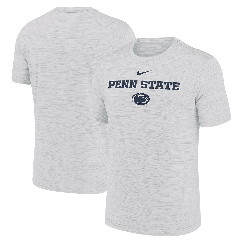Men's Nike Ash Penn State Nittany Lions 2025 Sideline Velocity Performance T-Shirt